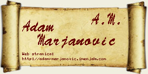 Adam Marjanović vizit kartica